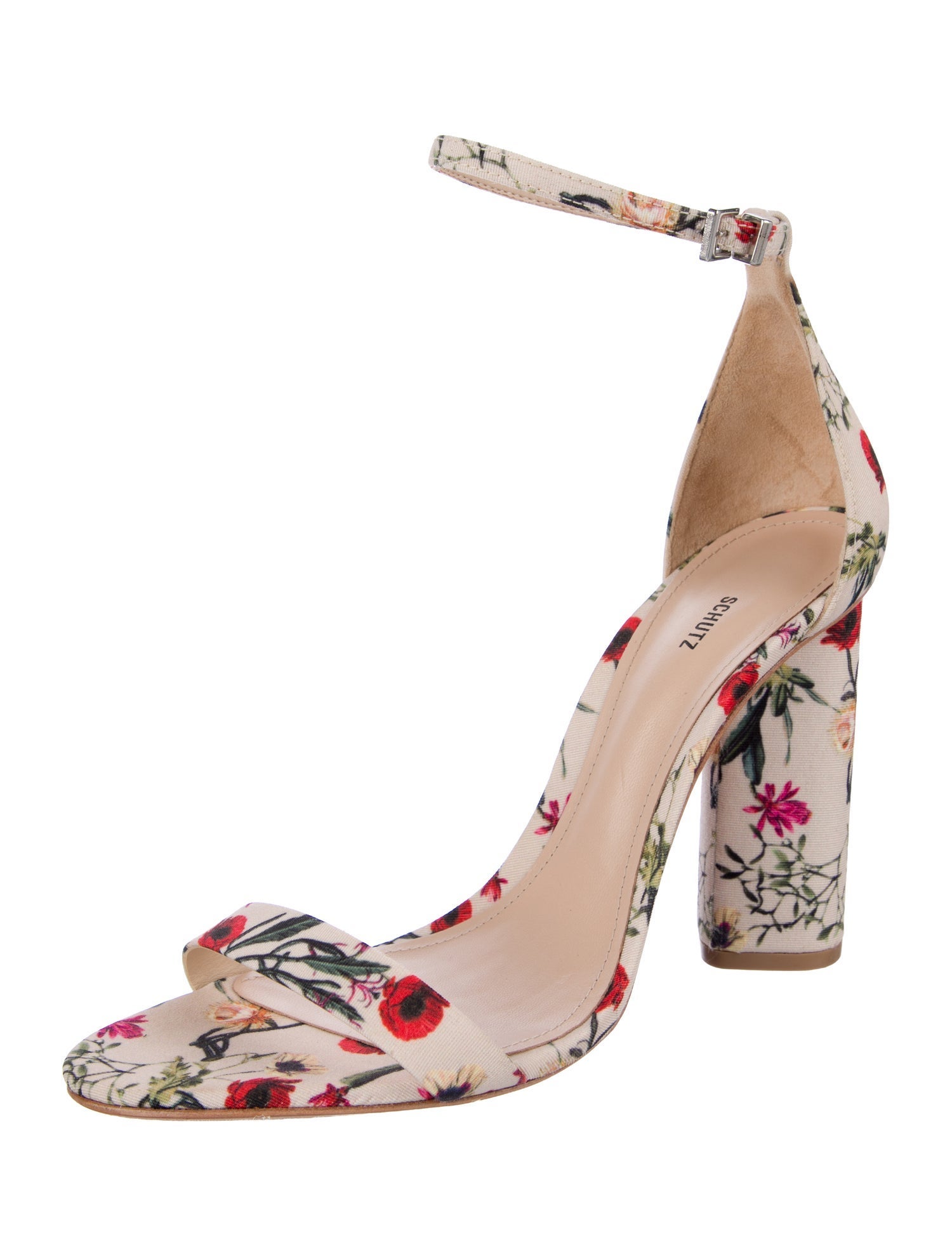Schutz Floral Print Sandals